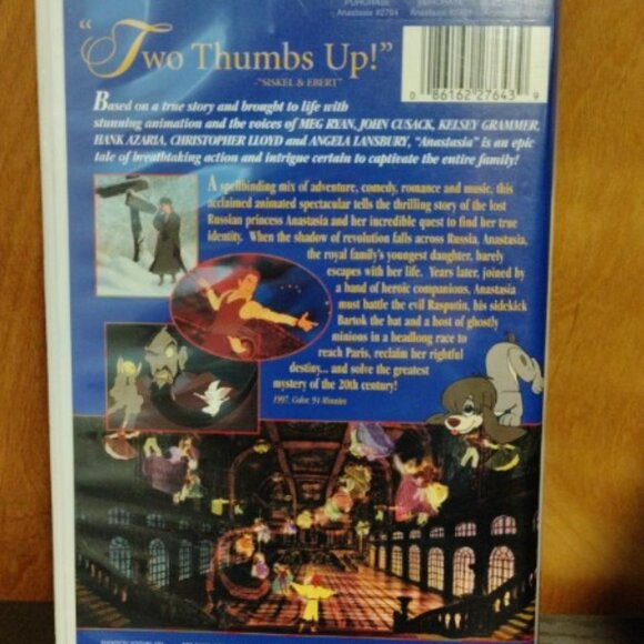 Anastasia (VHS, 1998, Clamshell) Preowned - Picture 2 of 3